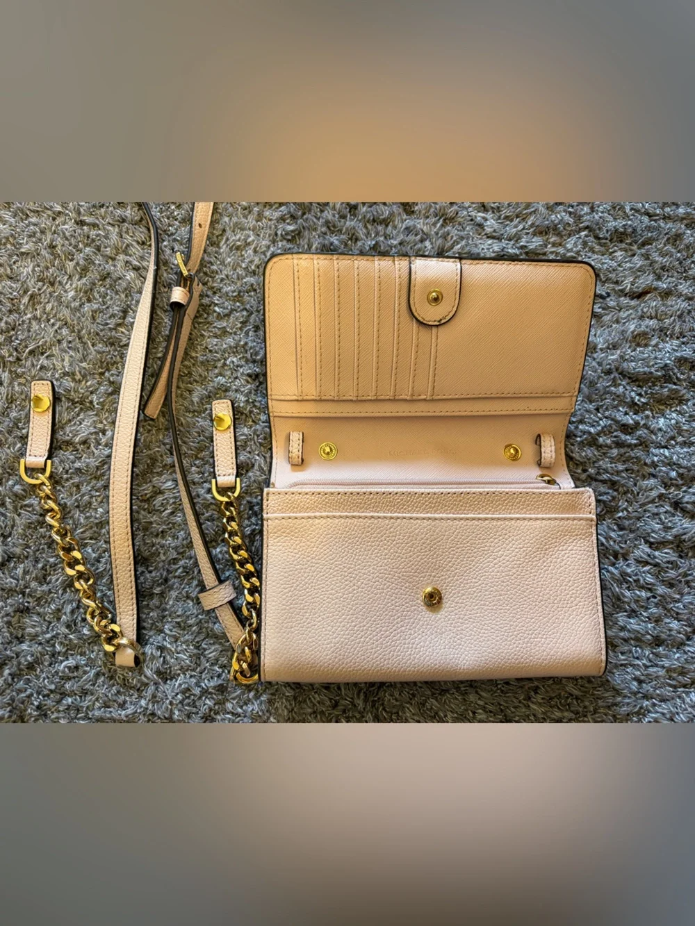 Michael Kors Tan Crossbody with Gold Logo Accent